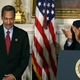 President Barack Obama congratulates Rep. Mel Watt (D-N.C.) after nominating him to be the next director of the Federal Housing Finance Agency.
Mark Wilson/Getty Images